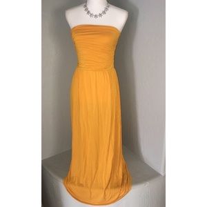 Long yellow maxi stress